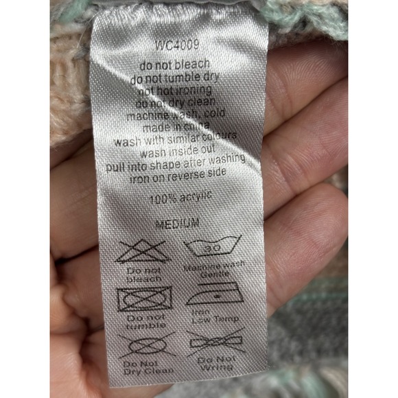 Lil Bees Womens L Bohemian Tribal Aztec Fringe Cardigan Sweater Jacket Western - Picture 8 of 8